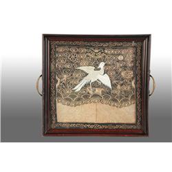 Silk Embroidery of Bird.