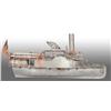 Metal Folk Art Paddle Wheel Boat.