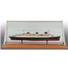 Image 2 : Normandie Oceanliner Model in Enclosed Glass Case.