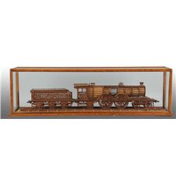 Hand-Carved Fretwork British Outline Loco & Tender