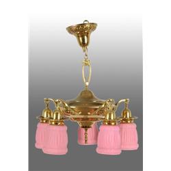 Brass Hanging Chandelier.