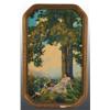 Image 1 : Maxfield Parish Large Tree & Mountain Scene Print.