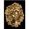 Image 1 : Art Nouveau 14K Yellow Gold Lady Brooch.