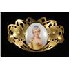 Image 1 : Antique Porcelain Broach of Lady.
