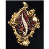 Image 1 : Gold Brooch with Garnets & Seed Pearls.