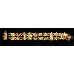 Antique 14K Gold Double Slide Bracelet.