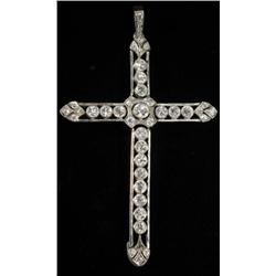 Antique Diamond Cross Pendant.