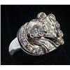 Image 1 : Ladies 18K White Gold Diamond Cluster Ring.