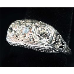 Diamond Ring Set in Platinum.