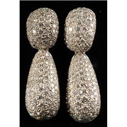 Pave' Diamond Earrings with Removable Drop.