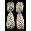 Image 1 : Pave' Diamond Earrings with Removable Drop.