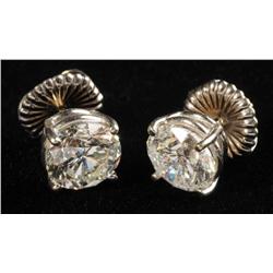 4.03 Carat Diamond Stud Earrings.