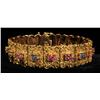 Image 1 : Antique 18K Yellow Gold Bracelet with Stones.