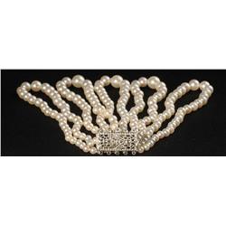 Graduated Cultured Pearl 5-Strand Bracelet.