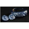 Image 2 : Bakelite Navy Blue Bracelet & Earrings.