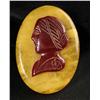 Image 1 : Bakelite Cameo Pin of Woman.