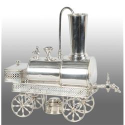 Silverplate Locomotive Tea Caddy.