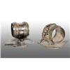 Image 1 : Lot of 2: Figural Napkin Rings.