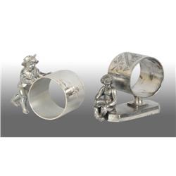 Lot of 2: Figural Napkin Rings.