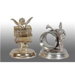 Lot of 2: Figural Napkin Rings.
