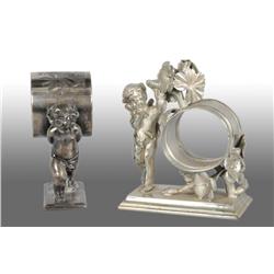 Lot of 2: Figural Napkin Rings.