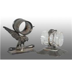 Lot of 2: Figural Napkin Rings.