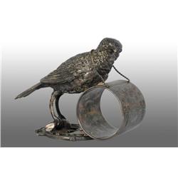 Large Bird on Perch Figural Napkin Ring.