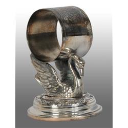 Swan Balancing Figural Napkin Ring on Head.