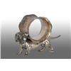 Image 1 : Dachshund Balancing Figural Napkin Ring on Back.