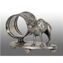Camel by Pedestaled Figural Napkin Ring.