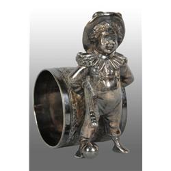 Kate Greenaway Boy with Bat Figural Napkin Ring.