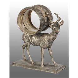 Tall Deer with Antlers Figural Napkin Ring.