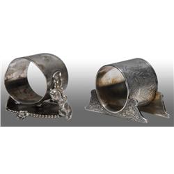 Lot of 2: Figural Napkin Rings.