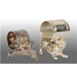 Lot of 2: Figural Napkin Rings.