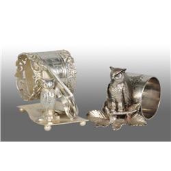 Lot of 2: Figural Napkin Rings.