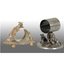 Lot of 2: Figural Napkin Rings.