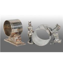 Lot of 2: Figural Napkin Rings.
