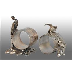 Lot of 2: Figural Napkin Rings.