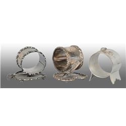 Lot of 3: Figural Napkin Rings.