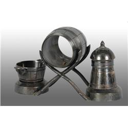 Barrel Napkin Ring Combination Set.