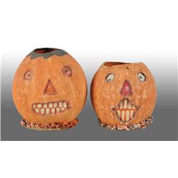 Lot of 2: Halloween Jack-O-Lanterns.