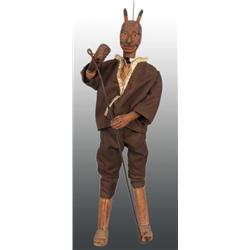 Wooden Folk Art Halloween Puppet.