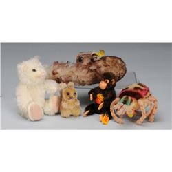 Lot of Small Mohair Steiff Animals.