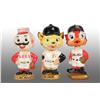 Image 1 : Lot of 3: Baseball Mascot Bobble Head Dolls.