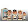 Image 1 : Lot of 4: Baseball Boy Face Bobble Head Dolls.