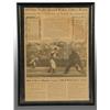 Image 1 : Bob Feller Autographed Newspaper Article.