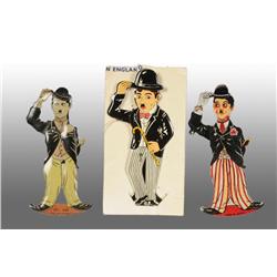 Lot of 3: Assorted Charlie Chaplin Hat Tipper Toys
