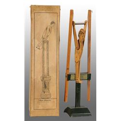 Wood "Gym Charlie" Chaplin Mechanical Toy.