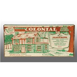 Marx Modern Colonial Dollhouse Play Set.