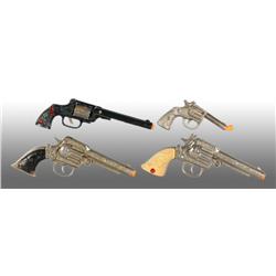 Lot of 4: Cast Iron Cap Pistols.